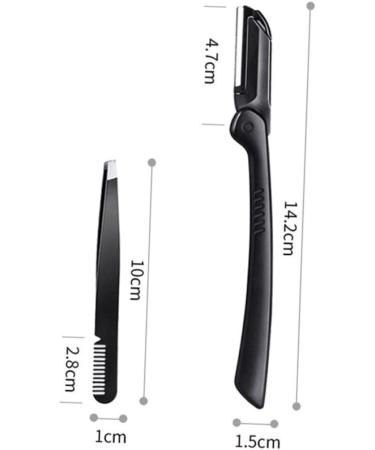 Buy Hemoton 8 Sets Eyebrow Razor Shaver Tweezers & Trimmer - International Shipping Available - Buy Online on SooperMarket.com