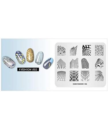 Alexnailart Nail Art Stamping Plate Fashion Building Lattice Template Image Plate Nail Art Tools (FA002) - Buy Online on SooperMarket.com