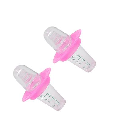 Tomaibaby 2pcs Baby Liquid Medicine Dispenser Baby Newborn Infant Pacifier Feeder Baby Toddler Feeding Supplies Pink
