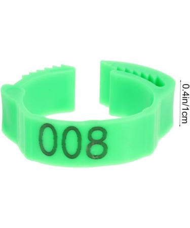 FOMIYES 200 Pcs Chicken Foot Ring Snap Tool Chicken Ankle Bands Foot Mark Ring with Numbers Rooster Charm 2X2X1CMx2pcs Greenx2pcs - Buy Online on SooperMarket.com