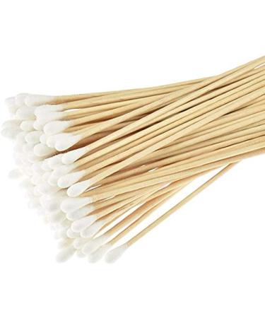 Cotton Lace (Pack of 4) Total 400 PCs) Swab Long Cosmetic Cotton Buds Wooden Handle Cleaning Tool Make-up Removing Wound Care Cotton Buds