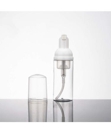 Solustre 2pcs 50ml Empty Refillable Clear Plastic Pump Bottle Mini Foam Dispenser Bottle for Lotion Cream Travel Small Container - Buy Online on SooperMarket.com