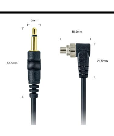 3.5mm Plug Male Flash PC Sync Coiled Cable 12 inch for Studio Photography - Buy Online on SooperMarket.com