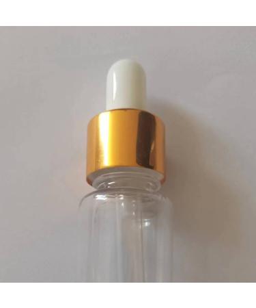 5Pcs Transparent Dropper Bottle 20ML Plastic Eye Dropper Bottles for Essential Oil Pipette Refillable - with Measured Pipette Funnel and Labels (White + Gold Cap) 20ml White + Gold Cap - Buy Online on SooperMarket.com