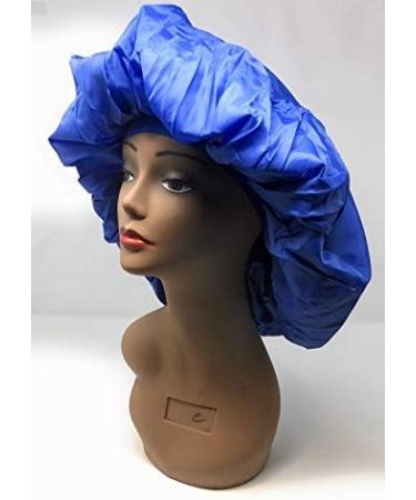 Dream Super Jumbo Night & Day Cap - Blue Satin Sleep Cap for Large and Extra Large Hair - Comfortable Elastic Band, Cotton Fabric - One Size Fits All - Buy Online on SooperMarket.com