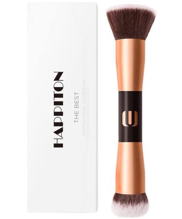 Double Ended Foundation Brush Makeup Concealer Brushes 2-in-1 Contour Brush Flawless Make Up Brush Ideal for Liquid Cream Powder Blending Buffing Concealer