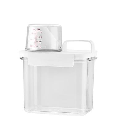 Cabilock Washing Powder Box Plastic Detergent Storage Detergent Dispenser Washing Powder Box Household Laundry Box Washing Powder Washing Powder Can Storage Box for Household Laundry Detergent 1.1 L