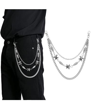 Jeans Chains Wallet Chain Pants Chain Pocket Chain Skull Chains Hip Hop Rock Chain Punk Gothic Belt Chain Biker Trouser Chain Silver-c