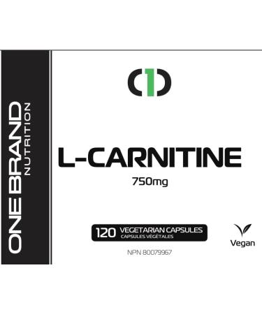 One Brand Nutrition L-Carnitine 750 mg (120 Caps) | Vegan - Buy Online on SooperMarket.com
