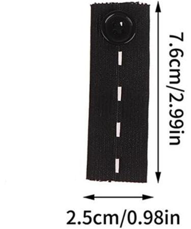 COEAYO 4PCS Elastic Waistband Extenders - Adjustable Button Extenders for Jeans | Black Waistband Expanders for Men and Women - Buy Online on SooperMarket.com