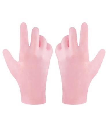 Healeved 1 Pair Whitening Moisturizing Gloves Dry Skin Gloves White Gloves Men Heel Moisturizing Gloves Cotton Gloves Mini Bottle Portable Lotion Dry Rough Skin Glove Sebs Soft Pink