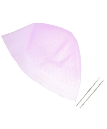 OSALADI 1 Set Hair Color Highlighter Cap Pink Hair Dye Silicone Hair Salon Caps Hair Bleach Hair Coloring Caps Bleach for Hair Pink Hat Frosted Clamshell Baked Oil Cap Stainless Steel