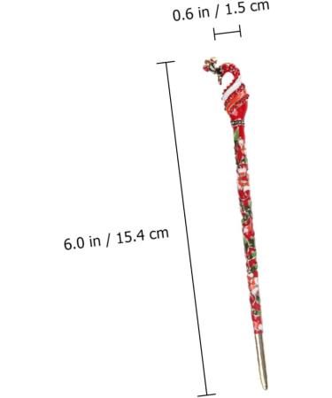 Mikinona 1pc Hanfu Hairpin Hair Stick Decorative Hair Forks Retro Hair Pin Retro Chignon Pin Chinese Chopsticks Hair Accessories Red Chinese Chopsticks for Hair Personality Hair up Alloy - Buy Online on SooperMarket.com