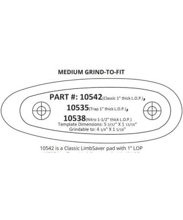 LimbSaver Grind to Fit Recoil Pad for Standard Stocks - Medium Size | Unisex Adult - Buy Online on SooperMarket.com
