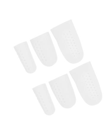 High Heel Protectors 8 Pairs Cover Silicone Sleeves Silicone Gel Stretcher Foot Pain Ease Device Eversion Front Pad Sebs White Thumb Protector White 6x3cm