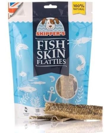 SKIPPER'S Fish Skin Flatties Sticks - Handmade and Air-Dried - 100% Dog Chews Long Lasting Natural Dog Treats - Skin Care - High Protein Low Fat Dog treats - Short 250g Short 250 g (Pack of 1) - Buy Online on SooperMarket.com