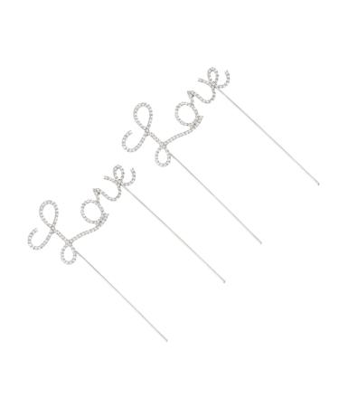 ERINGOGO 2 Pcs Love Cake Card Bride Alloy Chocolate Toothpick