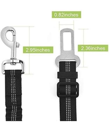 LauCentral Dog Seat Belts for Car 2 Packs Headrest Restraint Puppy Safety Adjustable Dog Car Seatbelts and Strong Leash Leads Accessories for Dogs Cats Pets Black - Buy Online on SooperMarket.com