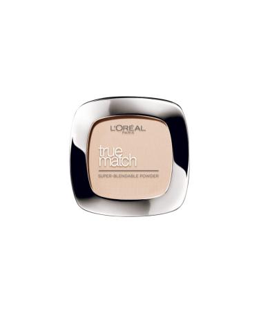 L'Or al Paris Powder Foundation Light Texture for a Flawless Finish True Match Pressed Powder Foundation 5W Golden Sand 5W - Golden Sand 9 g (Pack of 1)