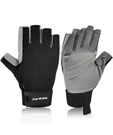 Intra-FIT Climbing Gloves, Half Finger/Full Finger Rock Climbing Gloves, Lightweight, Breathable, Perfect for Rock, Tree, Wall, Mountain, Climbing 2359 Medium (Pack of 1)