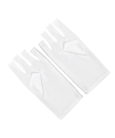 dijiusidy 1 Pair Manicure Protection Glove Hands Sun-proof Protector Non-slip Nail Art Gloves for Professional Short