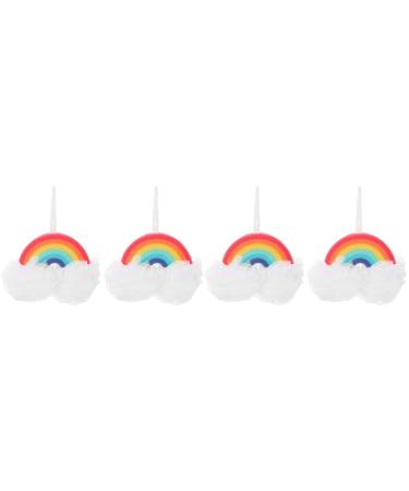 Kisangel 4 Pcs rainbow bath ball rainbow decorations rainbow party supplies body scrubber cute bath sponge bath mesh sponge cute scrubber sponge shower mesh The bubble cleaning brush baby Colorfulx2pcs 1 Count (Pack of 1)