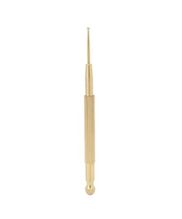 Ear acupuncture pen with double heads reduced pain prevents slipping brass earcunting point reflex zone massage device with a comfortable handle for easy use