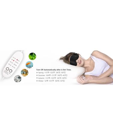 Emacombo Heated Eye Mask | Reusable USB Silk Steaming Eye Mask with Temperature Control | for Sleeping, Puffiness, Dry Eyes, Tired Eyes | Best for Blepharitis, Styes, and Eye Bags - Buy Online on SooperMarket.com
