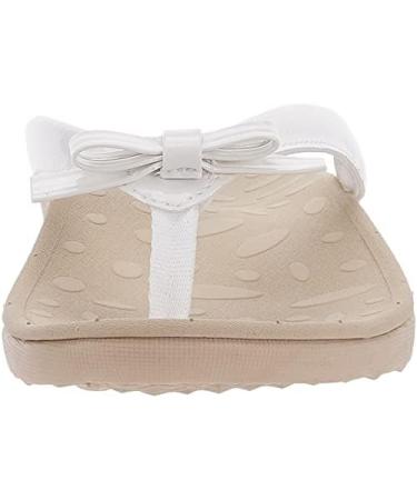 WHITIN Women's Flip Flops Thong Sandals with Arch Support | Soft Toe Post | Deep Heel Cup | Bowknot White - Buy Online on SooperMarket.com