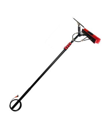photovoltaic cleaner Window Cleaning Poles Extension Pole Squeegee Window Washer Combo/Glass Cleaning Tools for Indoor/Outdoor High Window 55cm Brush Head 5M/17FT