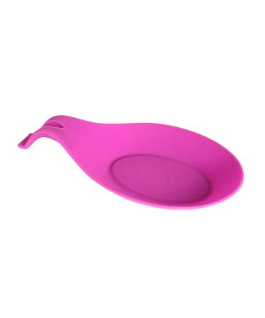 for Home Silicone Mat Kitchen Non-Slip Spoon Spatula Rack Holder Red Utensils Rosy