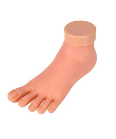 AORAEM Practice Fake Foot Flexible Movable Soft Silicone Fake Foot Tool for Nail Art Training Display