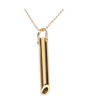 Stress Relief Mindful Breathing Necklace Anxiety Necklace Breathwork Tool for Anxiety Relief Breathing Exercises Meditation Relaxation Calming Down Slowing The Breath(Gold)