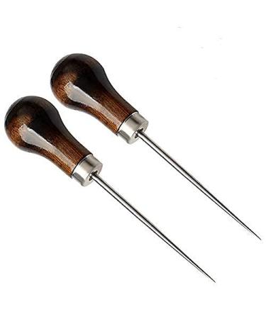 VIUJUH Awl Gourd Shape Awl Tailors Awl Wood Handle Scratch Awl Sewing Awl Tool for Leather (1 Pack) 1PACK