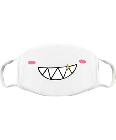 QZQ HOME Unisex Cute Anime Mouth Mask - White Kawaii Anti Dust Face Cover - Buy Online on SooperMarket.com