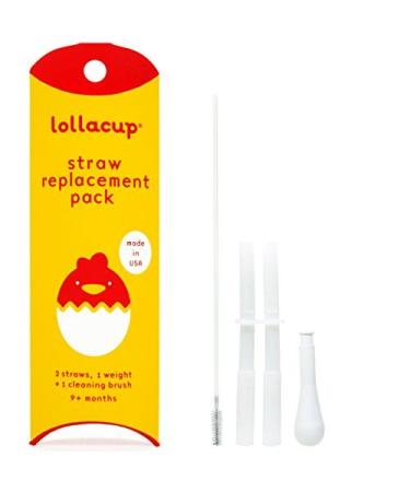 Lollaland Lollacup Straw Replacement Kit 2 Straws, 1 Weight, Cleaning Brushes BPA-Free, Made in USA - Dishwasher Safe - Buy Online on SooperMarket.com
