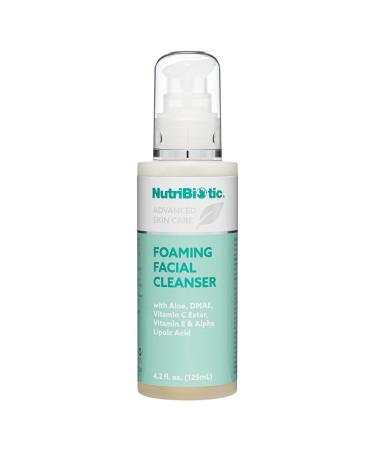 NutriBiotic Foaming Facial Cleanser 4.2 Fl Oz | with Aloe GSE DMAE Vitamin C Ester Tocotrienols & Alpha Lipoic Acid | Vegan & Paraben Free | Great for Everyday Use!