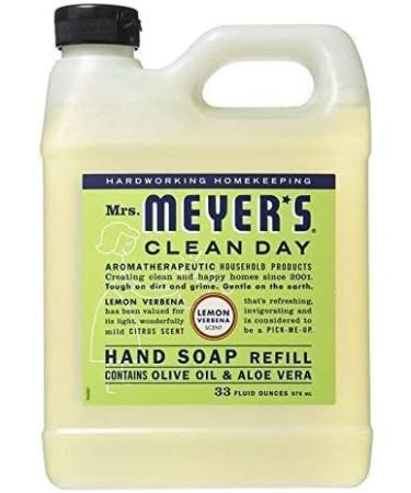 Mrs. Meyers 33 oz Lemon Verbena Hand Soap Refill - Eco-Friendly, Pack of 6 - Buy Online on SooperMarket.com