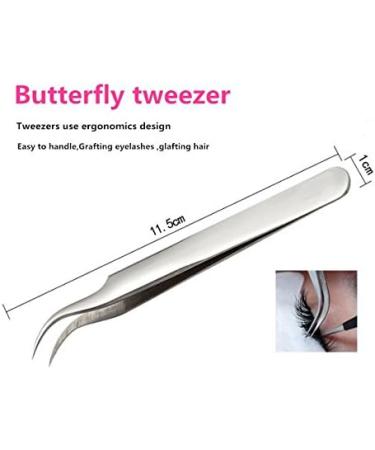 Yimart Professional Eyebrow Tweezer Set - Stainless Steel Eye Lashes Tweezers Kit for False Eyelash Extensions - 7Pcs Makeup Tool Set - Buy Online on SooperMarket.com