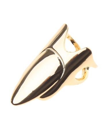 Sxett Metal Open Nail Rings Elegant Fingertips Statement Jewelry Gift Metal Nail Art Rings Alloy Material Gift for Women Girls Gold