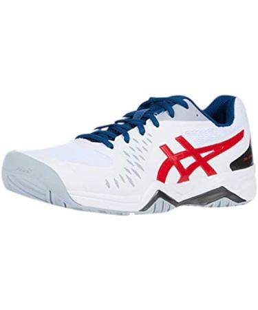 ASICS Men's Gel-Challenger 12 Tennis Shoes 11 White/Classic Red