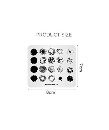Nagel Flower Pattern Watercolor Nail Art Stamps - DIY Manicure Decor FL036 - Buy Online on SooperMarket.com
