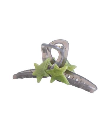 Vctitil Five-pointed Star Acrylic Hair Claws Hair Clips Ponytail Holders Shark Clip Barrettes Hair Accessories for Women Girl Thin Thick Hair(grey)