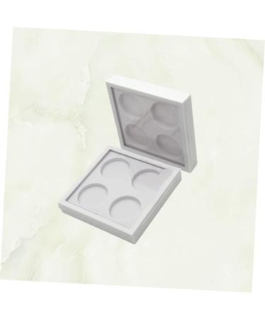 FOYTOKI 2pcs 4 Eyeshadow Palette Empty Eyeshadow Case Empty Lipstick Aluminum Tin Jars Eyeshadow Pan White - Buy Online on SooperMarket.com