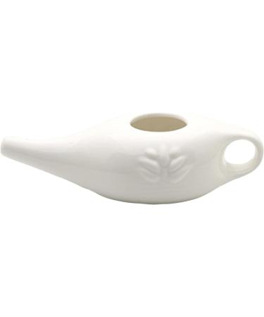 250ml Ceramic Pot Nose Cleaning Pot for Removes Nose Washing Orange 19x9x6cm - Buy Online on SooperMarket.com