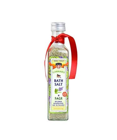 Palacio bath salt with hemp oil & sage extracts - without mineral oil parabens silicones - 260 g in a glass bottle!