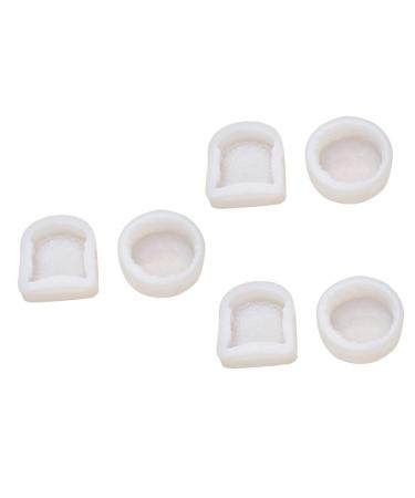 MAGICLULU 6 Pcs Cake Mold Silicone Baking Cup Cookie Cake Pan Cookie Silicone Cake Pan Ice Ball Mold Chocolate Making Mold Soap Candle Mold Mini Muffins Aroma White Bread Silica Gel Cake Pie Whitex3pcs 9X8X2.6CMx3pcs