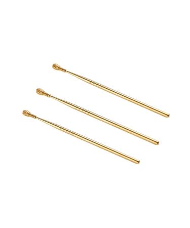 WAITLOVER Gold Steel Ear Wax Pickers Earpick Wax Remover Curette Ear Pick Cleaner Ear Cleaner Care Ear Spoon Clean Tool