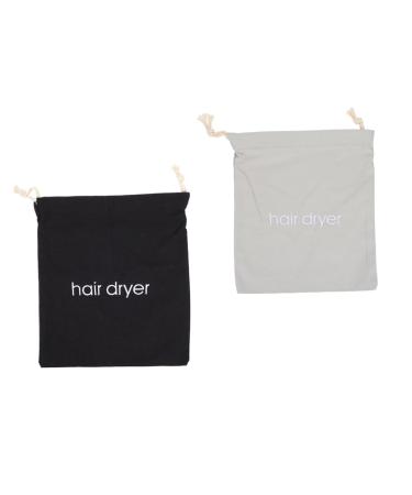 Baluue 2pcs Hair Dryer Storage Bag Travel Blow Dryer Mini Travel Storage Bag Drawstring Pouch Fabric 33.00X30.00X0.50CM As Shown