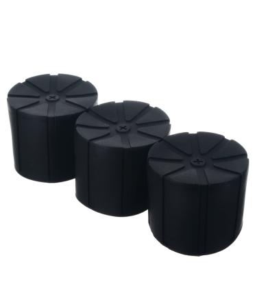 Limnyves 3Pcs Waterproof Silicone Universal Lens Cap Cover for 65-110mm DSLR Camera Lenses, black